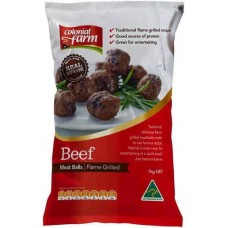 COLONIAL FARM MEATBALLS FLAMEGRILLED BAG 1KG Pack Size: 5