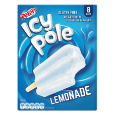 Peters Icy Pole Lemonade Ice Blocks 8 Pack 600ml