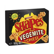 ARNOTTS SHAPES VEGEMITE & CHEESE 165GM Pack Size: 24