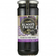 ALWAYS FRESH BLACK SPANISH OLIVES 450G Pack Size: 6 ALWAYS FRESH BLACK SPANISH OLIVES 450G Pack Size: 6