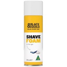 BLACK & GOLD SHAVE FOAM 250G Pack Size: 12 BLACK & GOLD SHAVE FOAM 250G Pack Size: 12