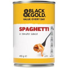 BLACK & GOLD TOMATO SAUCE SPAGHETTI 410GM Pack Size: 12