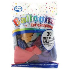 ALPEN METALLIC MIX BALLOONS 30PK Pack Size: 12