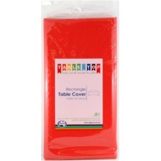 ALPEN RED PLASTIC TABLE COVER 1EA Pack Size: 12
