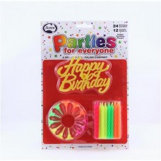 ALPEN HAPPY BIRTHDAY CANDLES WITH PLAQUE 1EA Pack Size: 12