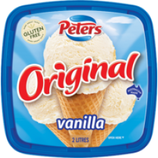 PETERS ORIGINAL VANILLA ICE CREAM 2L Pack Size: 6