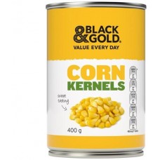 BLACK & GOLD CORN KERNELS 400GM Pack Size: 24 BLACK & GOLD CORN KERNELS 400GM Pack Size: 24