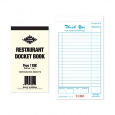 ZIONS SYSTEMS CAFE DOCKET BOOK 17SC Pack Size: 25