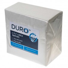 Duro Lunch Napkin 2 ply 300mm x 300mm 100S GT Fold Pack size: 20 Duro Lunch Napkin 2 ply 300mm x 300mm 100S GT Fold Pack size: 20