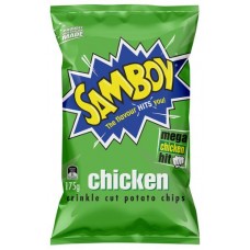 SAMBOY CHICKEN POTATO CHIPS 175GM Pack Size: 12
