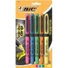 BIC BRITE LINES GRIP ASSORTED BLISTER PACK 5PK Pack Size: 6