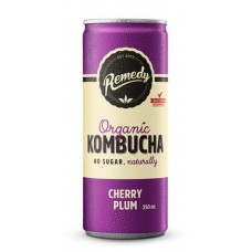 REMEDY CHERRY PLUM ORGANIC KOMBUCHA 250ML Pack Size: 24