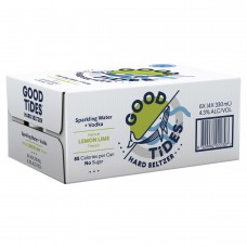 GOOD TIDES HARD SELTZER SPARKLING WATER +VODKA LEMON LIME 30PK 330ML GOOD TIDES HARD SELTZER SPARKLING WATER +VODKA LEMON LIME 30PK 330ML
