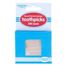 TOOTHPICKS DBL ENDED 200S KORBOND Pack size: 12 TOOTHPICKS DBL ENDED 200S KORBOND Pack size: 12