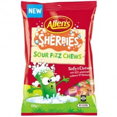 ALLENS SOUR FIZZ SHERBIES 150GM Pack Size: 12