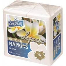 CAST AWAY ELEGANCE REDIFOLD DINNER NAPKIN WHITE 50S Pack Size: 10 CAST AWAY ELEGANCE REDIFOLD DINNER NAPKIN WHITE 50S Pack Size: 10