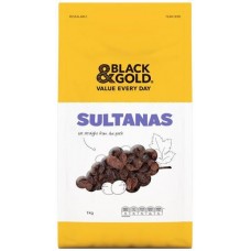 BLACK & GOLD SULTANAS 1KG Pack Size: 12