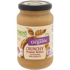 PEANUT BUTTER ALL NATURAL ORGANIC CRUNCHY 375GM