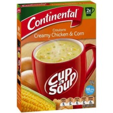 CONTINENTAL CHICKEN & CORN CUP-A-SOUP 2 SERVES 60GM Pack Size: 7