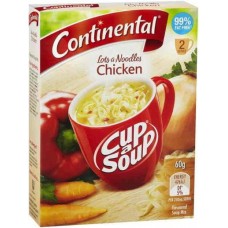 CONTINENTAL CHICKEN LOTS-A-NOODLES SOUP 2 SERVES 60GM Pack Size: 7