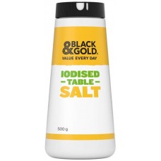 BLACK & GOLD IODIZED DRUM TABLE SALT 500GM Pack Size: 12