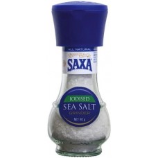 SAXA IODIZED SEA SALT GRINDER 90GM Pack Size: 6