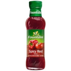 FOUNTAIN SAUCE TOMATO SPICY RED 250ML Pack Size: 8