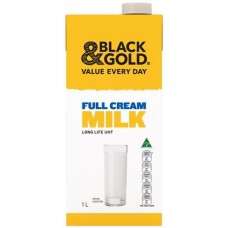 BLACK & GOLD MILK FULL CREAM LONG LIFE UHT 1L Pack Size: 10