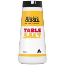 BLACK & GOLD PLAIN DRUM  TABLE SALT 500GM Pack Size: 12