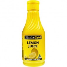 BLACK & GOLD JUICE LEMON 250ML Pack Size: 12
