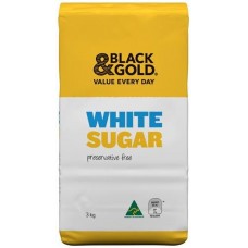 BLACK & GOLD SUGAR WHITE 3KG Pack Size: 4