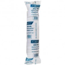 CAPRI PLASTIC DRINK CUP WHITE 200ML 50S Pack Size: 20