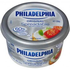 PHILADELPHIA CREAM CHEESE SOFT SPREAD TUB 250GM Pack Size: 12