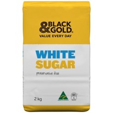 BLACK & GOLD SUGAR WHITE 2KG Pack Size: 6