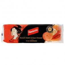 FANTASTIC SWEET CHILLI & SOUR CREAM RICE CRACKERS 100GM Pack Size: 12