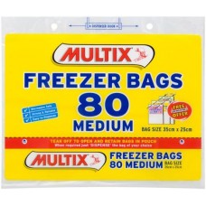 MULTIX TEAROFF MEDIUM FREEZER BAGS 80S Pack Size: 20