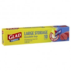 GLAD SNAP LOCK BAGS LARGE STORAGE SIZE 10S Pack Size: 12