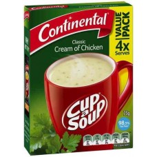 CONTINENTAL CREAM OF CHICKEN CUP-A-SOUP 4 SERVES 75GM Pack Size: 7