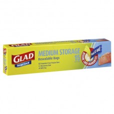 GLAD SNAP LOCK BAGS LUNCH SIZE 15'S Pack Size: 12