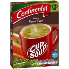 CONTINENTAL HEARTY PEA & HAM CUP-A-SOUP 2 SERVES 52GM Pack Size: 7