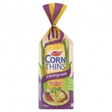 REAL FOODS MULTIGRAIN CORN THINS 150GM Pack Size: 6