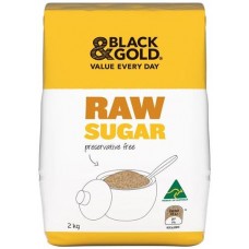 BLACK & GOLD RAW SUGAR 2KG Pack Size: 6