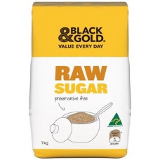 BLACK & GOLD RAW SUGAR 1KG Pack Size: 12