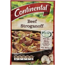 CONTINENTAL BEEF STROGANOFF RECIPE BASE 40GM Pack Size: 12