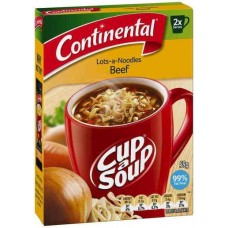 CONTINENTAL BEEF LOTS-A-NOODLES SOUP 2 SERVES 59GM Pack Size: 7