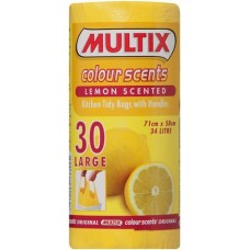 MULTIX COLOR SCENTS LEMON KITCHEN TIDY BAGS 30S Pack Size: 10