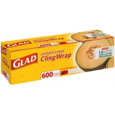 GLAD CLING WRAP DISPENSER 600M x 33cm Pack Size: 4 GLAD CLING WRAP DISPENSER 600M x 33cm Pack Size: 4