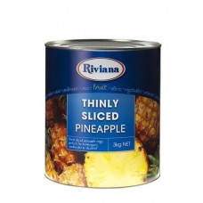 RIVIANA THINLY SLICED PINEAPPLE 3KG Pack Size: 3