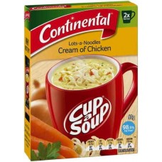 CONTINENTAL CREAM OF CHICKEN LOTS-A-NOODLES SOUP 2 SERVES 60GM Pack Size: 7