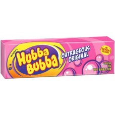 WRIGLEYS HUBBA BUBBA BUBBLE GUM OUTRAGEOUS ORIGINAL CHUNK 35GM Pack Size: 20